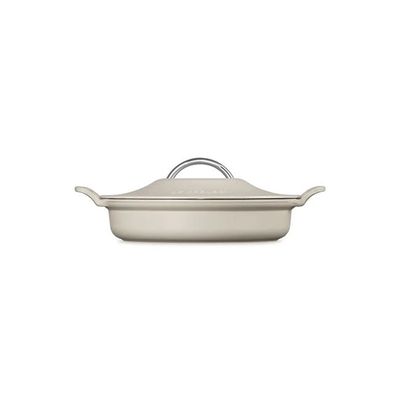 CAÇAROLA BUFFET LE CREUSET MODERN 28CM HERITAGE EM FERRO FUNDIDO MERINGUE 21701287164430