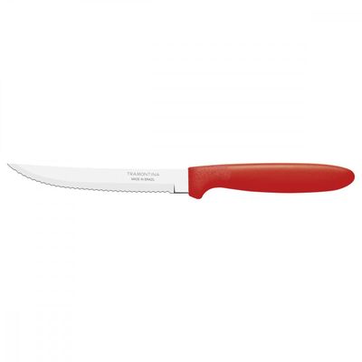 Faca para Churrasco Tramontina Ipanema com Lamina em Aço Inox e Cabo de Polipropileno Vermelho 5"
