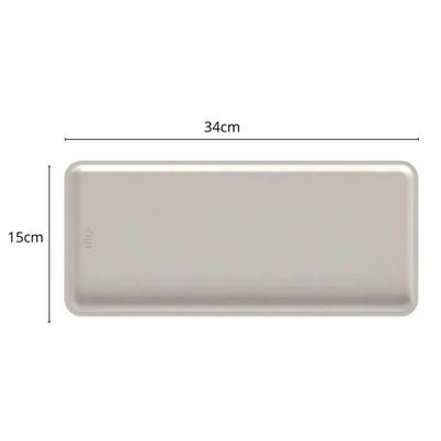 Kit 5 Bandejas Plásticas Flow 34x15cm Servir Restaurante Buf