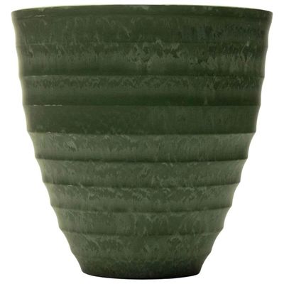 Kit 2 Vasos Cachepot para Plantas Verde Plástico Névoa Lyor 15x7cm Decorativo Jardim