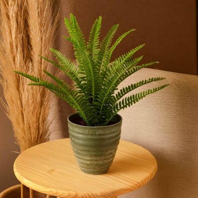 Kit 2 Vasos Cachepot para Plantas Verde Plástico Névoa Lyor 15x7cm Decorativo Jardim