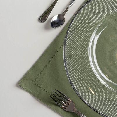 Sousplat em Cristal Wolff Thin Edge 32,5cm Prateado Elegância Moderna Mesa Posta