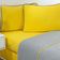 Jogo De Cama Malha Lençol 100% Algodão Urbano 4 Peças Queen - Amarelo/Mescla