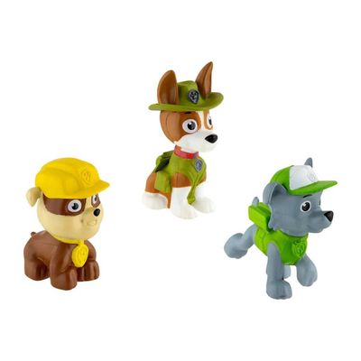 JOGO PAW PATROL TOPPER TRIO RUBBLE TRACKER E ROCKY ESTRELA