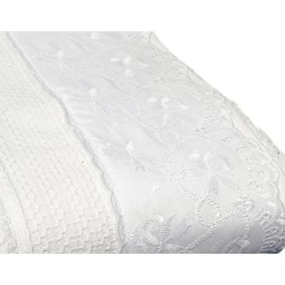 Toalha de Rosto Melody com Renda Naira Bouton Marfim