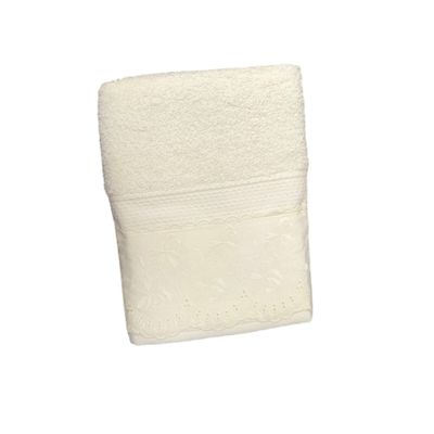 Toalha de Rosto Melody com Renda Naira Bouton Marfim