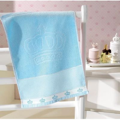 Toalha Lavabo Velour Para Bordar Baby Classic 30x45cm Dohler Azul