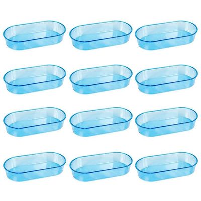 Banheira Oval Azul P 150ml Kit 12 Unidades