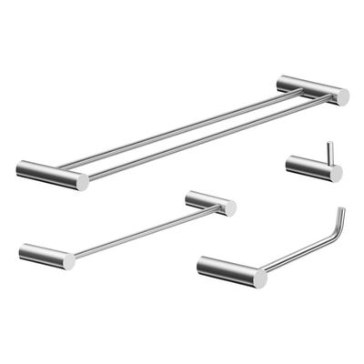 Kit Acessórios Para Banheiro Escovado 4 Peças Grego Metal 2060or