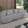 Sofá 4 Lugares Orgânico Sala De Estar Living 290cm Ekos K01 Bouclê Cinza - Lyam Decor