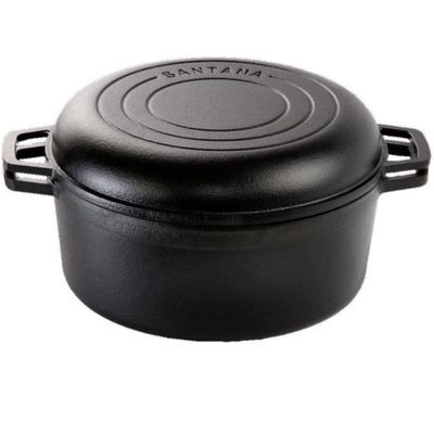 Panela Duo Ferro Fundido Caçarola Frigideira Santana 24cm