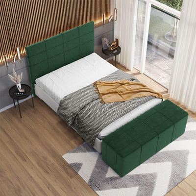 Cabeceira Cama Box Casal 140 cm Roma W01 Couríssimo Verde Musgo - Lyam