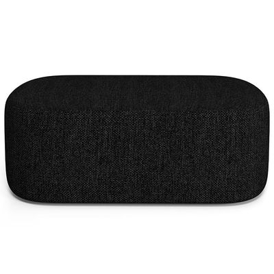 Kit 02 Puffs Decorativos Orgânico para Living Quarto 100cm Doha W01 Linho Chumbo - Lyam Decor