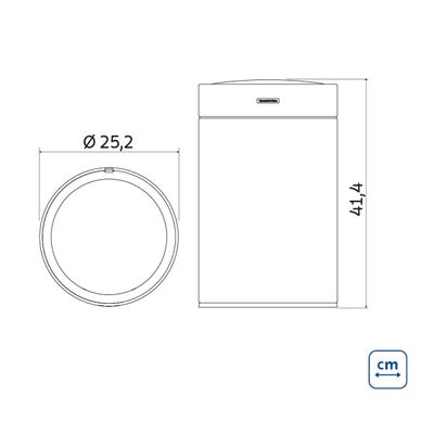 Lixeira Sense Round Aço Inox Automática com Sensor 11 Litros - Tramontina 94543/011
