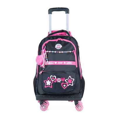 Mochila de Rodinha Juvenil Feminina BG Joy Preta U / Preto