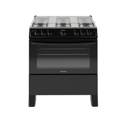 Fogão Star New com 6 Bocas e Mesa de Inox Itatiaia Preto / Bivolt