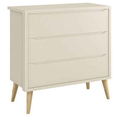 Jogo De Quarto Para Bebê Completo 2 Portas Théo New Areia Fosco Com Natural - Moveisaqui