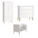 Jogo De Quarto Para Bebê Completo 2 Portas Théo New Branco Fosco Com Natural - Reller