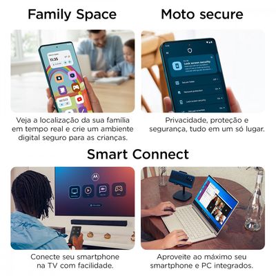 Smartphone Edge 60 Fusion 5G Tela 6,7 256GB Câmera Sony 50MP Pantone Mocha Mouse Motorola Marrom / Bivolt