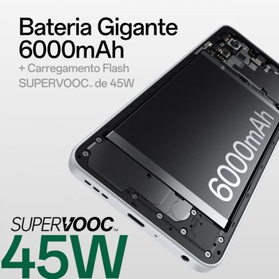 Smartphone A5 5G Tela 6.67 256GB 8GB RAM Câmera 50MP OPPO Verde / Bivolt