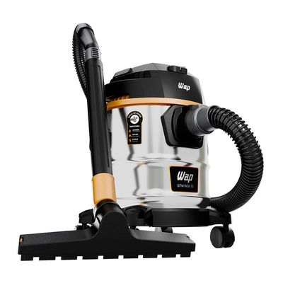 Aspirador de Pó e Água GTW 1600W 12L com Função Sopra Folhas Wap Preto com Laranja / 220V