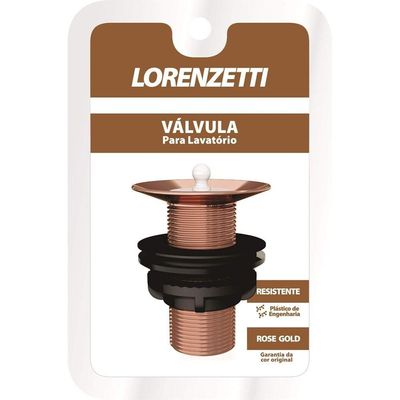 Valvula Lavatório Rose Gold 1602 F20 Rg Lorenzetti