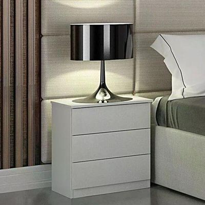 Mesa De Cabeceira 3 Gavetas Valverde Branco