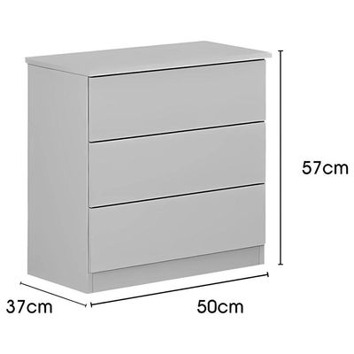 Mesa De Cabeceira 3 Gavetas Valverde Branco