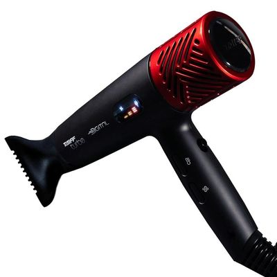 Secador de Cabelos Turbe Digital Íons Negativos 2400W Taiff Vermelho e Preto / 110V
