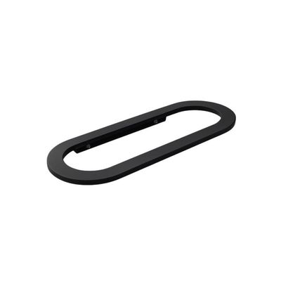 Porta Toalha Toalheiro Para Banheiro Preto Fosco Agata 35cm