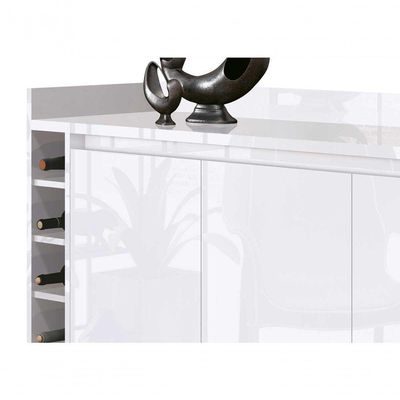 Buffet Com Adega Estilo Branco - Moveisaqui