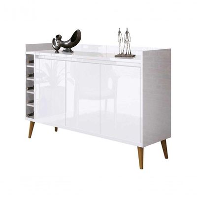 Buffet Com Adega Estilo Branco - Moveisaqui