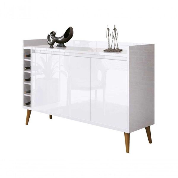 Buffet Com Adega Estilo Branco - Moveisaqui