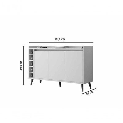 Buffet Com Adega Estilo Branco - Moveisaqui