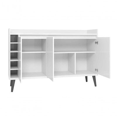 Buffet Com Adega Estilo Branco - Moveisaqui
