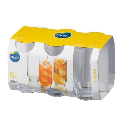 Jogo de Copos Multiuso Lights 410ml 6 Unidades - Nadir 7604