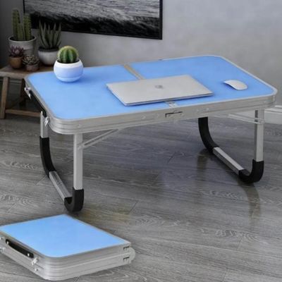 Mesa Vira Maleta Suporte Estudo Laptop Dobravel Aluminio Tampo Mdf Cama Camping Sofa