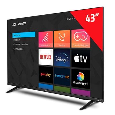 Smart Tv Aoc Roku Dled 43" Full Hd S5135 3 Hdmi