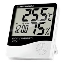 Termômetro Higrômetro Digital com Relógio – Monitoramento de Temperatura e Umidade