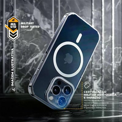 Capa para iPhone 14 Pro Max - MagSafe Crystal Armor Stand