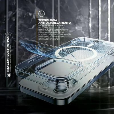Capa para iPhone 14 Pro Max - MagSafe Crystal Armor Stand
