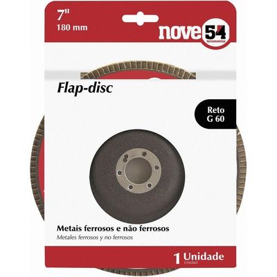 Flap Disc 7 G80 Costado Fibra Reto Para Aço Carbono Nove54