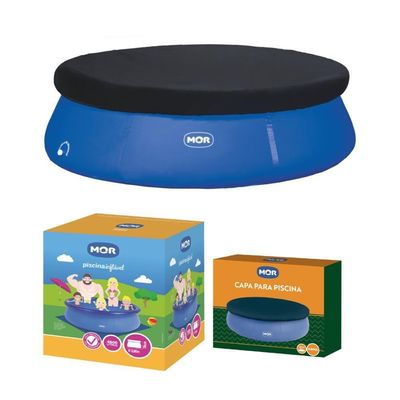 Piscina Inflável 4600 Litros Redonda Splash Fun Com Capa Mor