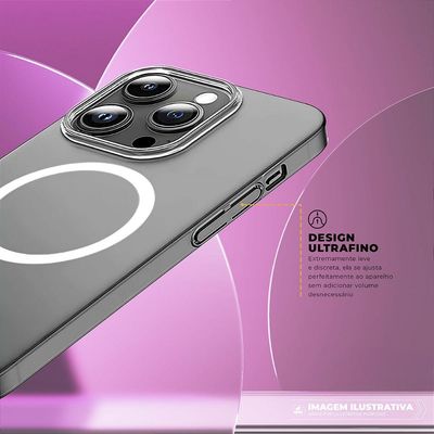 Capa case capinha para iPhone 17 Pro Max- Crystal Slim Magsafe - NÃO AMARELA - Transparente - Gshield