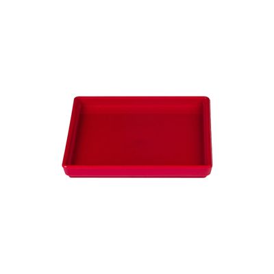 Prato Square Quadrado 13,5x13,5 Vermelho em Polipropileno