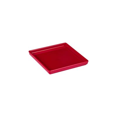 Prato Square Quadrado 13,5x13,5 Vermelho em Polipropileno