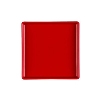 Prato Square Quadrado 13,5x13,5 Vermelho em Polipropileno