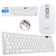 Kit Combo Teclado Mouse Slim Sem Fio Wireless Bk-S1100 Branco
