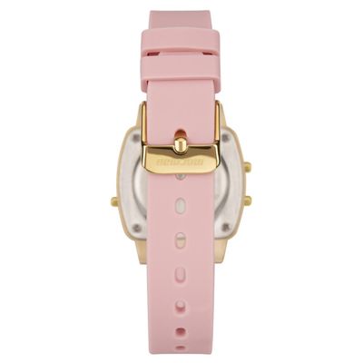 Relógio Mormaii Feminino Ref: Mo13722d/8t Retangular Vintage Digital Dourado