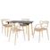 Conjunto Mesa De Jantar Retangular Eiffel 4 Cadeiras Allegra